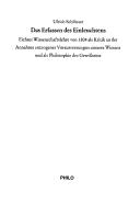 Cover of: Monografien zur Philosophischen Forschung, Band 280:Das Erfassen des Einleuchtens Fichtes Wissenschaftslehre von 1804