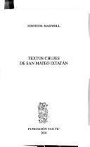 Cover of: Textos chujes de San Mateo Ixtatán