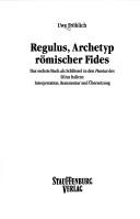 Cover of: Regulus, Archtyp römischer Fides by Uwe Fröhlich