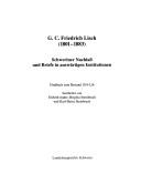 Cover of: G.C. Friedrich Lisch (1801-1883): Schweriner Nachlass und Briefe in auswärtigen Institutionen : Findbuch zum Bestand 10.9-L/6