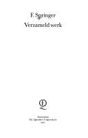 Cover of: Verzameld werk