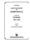 Cover of: Paroisse Sainte-Praxède de Bromptonville, comté de Richmond, 1901-1992: répertoire des annotations marginales