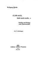 Cover of: Liebt mich, liebt mich nicht--: Studien und Belege zum Blumenorakel