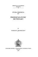 Phoenician-Punic dictionary by Charles R. Krahmalkov