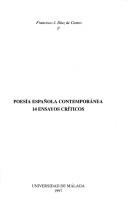 Cover of: Poesía española contemporánea: 14 ensayos críticos