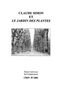 Cover of: Claude Simon et Le jardin des plantes