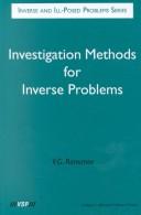 Cover of: Investigation methods for inverse problems