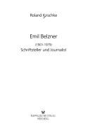 Cover of: Emil Belzner (1901-1979): Schriftsteller und Journalist