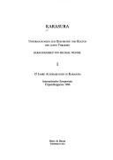 Cover of: Karasura: Untersuchungen zur Geschichte und Kultur des alten Thrakien Bd. 1 15 Jahre Ausgrabungen in Karasura; Internationales Symposium