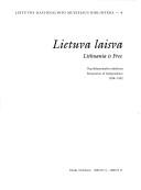 Cover of: Vilnius Jono Kazimiero Vilčinskio leidiniuose: paroda, 1999 01 01-1999 04 19