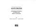 Cover of: Ante pacem