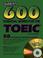 Cover of: 600 essential words for the TOEIC test