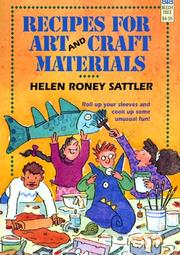 Cover of: Recipes for art and craft materials