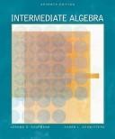 Cover of: Intermediate algebra by Jerome E. Kaufmann