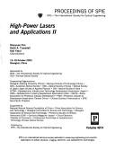 Cover of: High-power lasers and applications II: 15-18 October 2002, Shanghai, China