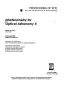 Cover of: Interferometry for optical astronomy II: 22-28 August 2002, Waikoloa, Hawaii, USA