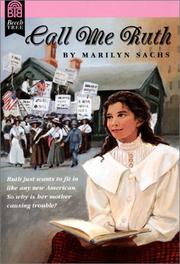 Cover of: Call me Ruth by Marilyn Sachs