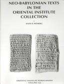 Cover of: Neo-Babylonian texts in the Oriental Institute collection