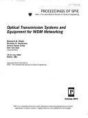 Cover of: Optical transmission systems and equipment for WDM networking: 29-31 July 2002, Boston, USA