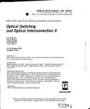 Cover of: Optical switching and optical interconnection II: APOC 2002 : Asia-Pacific Optical and Wireless Communications : 16-18 October, 2002, Shanghai, China