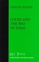 Cover of: Locke and the way of ideas