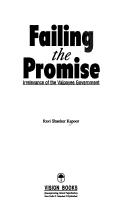 Cover of: Failing the promise: irrelevance of the Vajpayee Government