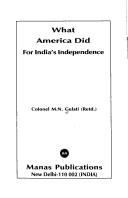 Cover of: What America did for India's independence