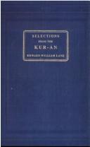 Cover of: Selections from the Kur-án