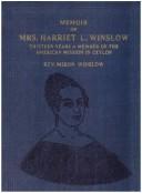 Cover of: Memoir of Mrs. Harriet L. Winslow by Harriet L. Winslow