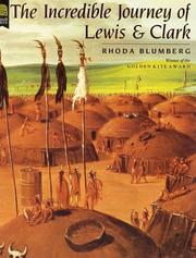 Cover of The incredible journey of Lewis and Clark