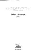 Cover of: Cultura e democracia