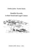 Rendille proverbs in their social and legal context by Günther Schlee