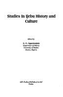 Cover of: Studies in Ijebu history and culture