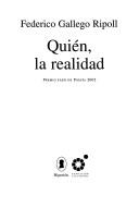 Cover of: Quién, la realidad