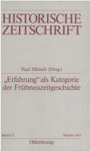 Cover of: "Erfahrung" als Kategorie der Frühneuzeitgeschichte