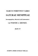 Cover of: Marcus Terentius Varro Saturae Menippeae