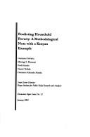 Cover of: Predicting household poverty: a methodological note with a Kenyan example