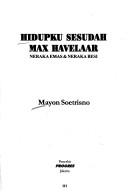 Cover of: Hidupku sesudah Max Havelaar