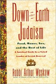 Cover of: Down-To-earth Judaism: Food, Money, Sex, And The Rest Of Life