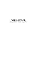 Cover of: Parlons pular: dialecte du Fouta Djalon