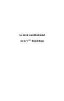 Cover of: Le droit constitutionnel de la Véme République