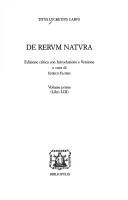 Cover of: De rerum natura by Titus Lucretius Carus