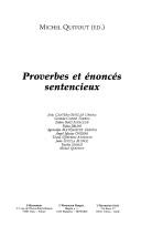Cover of: Proverbes et énoncés sentencieux