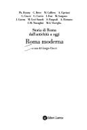 Cover of: Roma moderna by a cura di Giorgio Ciucci ; [saggi di] Philippe Boutry ... [et al.].