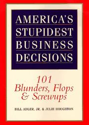 Cover of: America's stupidest business decisions by Bill Adler Jr