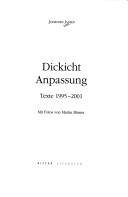 Cover of: Dickicht Anpassung: Texte 1995-2001