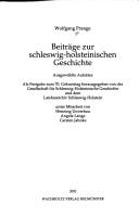 Cover of: Beiträge zur schleswig-holsteinischen Geschichte: ausgewählte Aufstäze