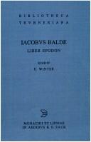 Cover of: Liber epodon by Jakob Balde