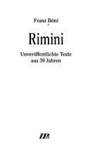 Cover of: Rimini: unveröffentlichte Texte aus 30 Jahren