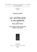 Cover of: Le antellesi by Bindo Simone Peruzzi